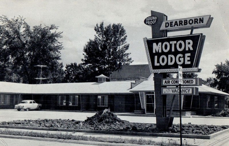Dearborn Motor Lodge - Vintage Postcard (newer photo)